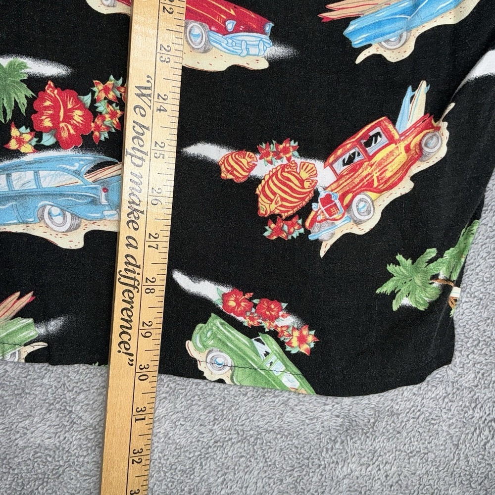 Pineapple Connection Size L Black Palm Trees Woody Cars Hula Girl Aloha - Picture 6 of 7